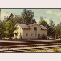 Vattjom station på en 1970-talsbild från Sveriges Järnvägsmuseum. Foto: Okänd. 