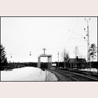 230 Skellefteälv på bild från Sveriges Järnvägsmuseum. Linbanan mellan Kristineberg och Boliden togs i bruk 1943 och var i drift till 1987. Foto: Okänd. 