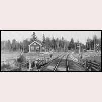 Bovik banvaktsstuga på bild ur "Svenska Järnvägsföreningen 1876-1926" Foto: Okänd. 