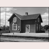 Ekhult station omkring 1958. Bild från Sveriges Järnvägsmuseum. Foto: Olof Sjöholm. 
