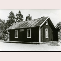 Rösjö station okänt år. Bild från Sveriges Järnvägsmuseum. Foto: Okänd. 