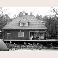 Tattby station 1968. Bild från Sveriges Järnvägsmuseum. Foto: Sven Ove Lundberg. 