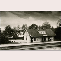Mullsjö station gissningsvis från 1930-talet. Foto: Okänd. 