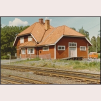 Idkerberget station 1972. Bild från Sveriges Järnvägsmuseum.   Foto: Okänd. 