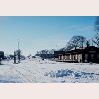 Simrishamn station den 25 februari 1979. Foto: Bengt Gustavsson. 