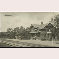 Källtorp station troligen på 1920-talet. Bild från Sveriges Järnvägsmuseum. Foto: Okänd. 
