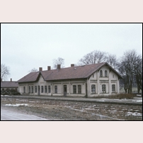 Börringe station den 26 mars 1978. Ett väldigt stilfullt hus. Foto: Bengt Gustavsson. 