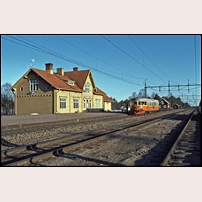 Långträsk station den 8 maj 1975.  Foto: Per Niklasson. 