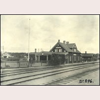 Älvsjö station 1921. Bild från Sveriges Järnvägsmuseum. Foto: Okänd. 