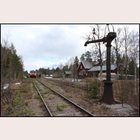 Blattnicksele station i riktning söderut den 13 maj 2016. Bilden är tagen vid uppehåll under en entusiastresa med Y1. Foto: Jöran Johansson. 