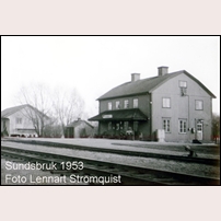 Sundsbruk station 1953. Foto: Lennart Strömquist. 