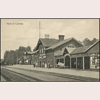 Ludvika station omkring 1910. Bild från Sveriges Järnvägsmuseum. Foto: Okänd. 