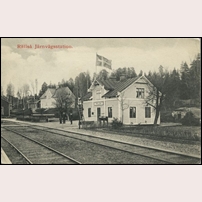 Rällså station 1905-1910. Bild från Sveriges Järnvägsmuseum. Foto: Frida Elfwing, Kopparberg. 