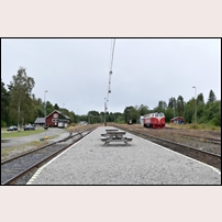 Hoting station den 10 augusti 2016, bangården söderut. Foto: Bengt Gustavsson. 