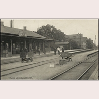Eslöv station omkring 1910. Foto: Okänd. 