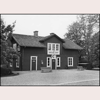 Baggetorp station omkring 1940. Bild från Sveriges Järnvägsmuseum. Foto: Okänd. 
