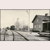 Gräveby station den 23 april 1938. Bild från Sveriges Järnvägsmuseum. Foto: Okänd. 