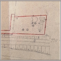 359 Kungsnäset, karta i försäljningsärendet 1943. Originalet finns i Riksarkivet