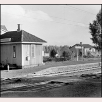 Närkes Marieberg hållplats på en 1950-talsbild. Foto: Okänd. 