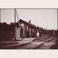 Aspen hållplats gissningsvis på 1910-talet. Bild från Sveriges Järnvägsmuseum. Foto: Okänd. 
