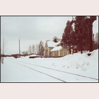 Glommersträsk station i mars 1983. Foto: Sven Olof Muhr. 