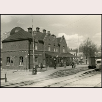 Jönköpings hamn station omkring 1950. Bild från Sveriges Järnvägsmuseum. Foto: Okänd. 