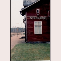 Storebro station i mars 1992. Foto: Sven Olof Muhr. 