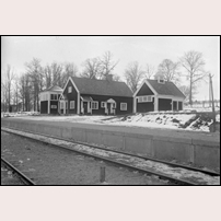 Kortebo station tillkom 1918 och bilden är från 1917 om man får tro Järnvägsmuseet varifrån bilden är hämtad. Foto: Okänd. 