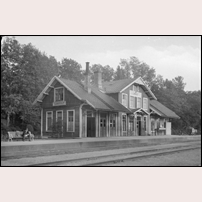 Lammhult station omkring 1930. Foto: K. Holmér, Virserum. 