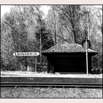 Lannabruk hållplats på 1960-70-talet.  Foto: Lennart Klint. 