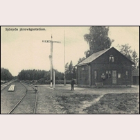 Sjöryd station okänt år i början av 1900-talet. Bild från Järnvägsmuseet. Foto: E Persson, Norraryd. 