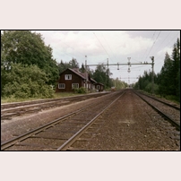 Medskogsheden station omkring 1967. Bild från Järnvägsmuseet. Foto: Okänd. 