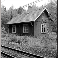105a Veda den 3 september 1969. Bild från Järnvägsmuseet (som felaktigt placerar stugan i Härnösand). Foto: Bengt Unvér. 