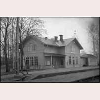 Orrskog station den 17 november 1936. Bild från Järnvägsmuseet. Foto: Okänd. 