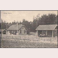 Klinga station okänt år. Bild från Järnvägsmuseet. Foto: Okänd. 
