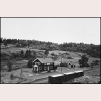 Skillingsfors station 1930. Bild från Järnvägsmuseet.  Foto: Okänd. 