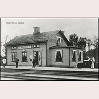 Bälgviken station omkring 1915. Bild från Järnvägsmuseet. Foto: Okänd. 