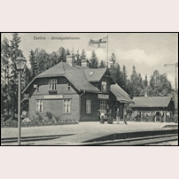 Ekefors station omkring 1910. Bild från Järnvägsmuseet. Foto: Okänd. 