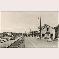Kvicksund station på 1940-talet. Bild från järnvägsmuseet. Foto: Okänd. 