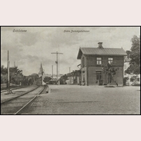 Eskilstuna södra station 1899. Bild från Järnvägsmuseet. Foto: Okänd. 