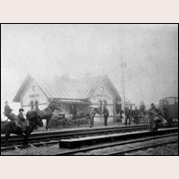 Ormastorp station på 1890-talet. Bild från Järnvägsmuseet. Foto: Okänd. 