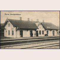 Skurup station någon gång mellan 1900 och 1920. Bild från Järnvägsmuseet. Foto: Okänd. 