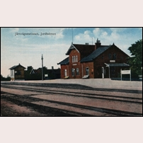 Jordholmen station okänt år. Okänt vykort från Järnvägsmuseet. Foto: Okänd. 