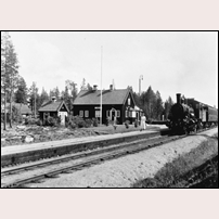 Vemdalen håll- och lastplats 1933. Bild från Järnvägsmuseet. Foto: T. Hallenius. 