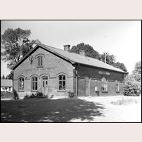 Onslunda station 1955. Bild från Regionmuseet Kristianstad. Foto: Ebbe Palmgren, Simrishamn. 