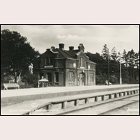 Axelvold station omkring 1920. Bild är ett vykort från Malmö Fotografi och Förstoringsanstalt. Foto: Okänd. 
