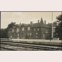 Svalöv station omkring 1950. Bild från Järnvägsmuseet. Foto: Okänd. 