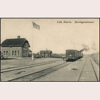 Lilla Harrie station omkring 1910. Bild från Järnvägsmuseet. Foto: Okänd. 