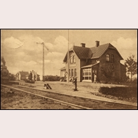 Gårdstånga station omkring 1914. Bild från Järnvägsmuseet. Foto: Okänd. 
