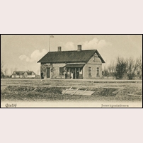 Gislöv station på ett vykort från fotograf A. Marcusson, Vellinge, postgånget 1902. Foto: A. Marcusson (troligen). 